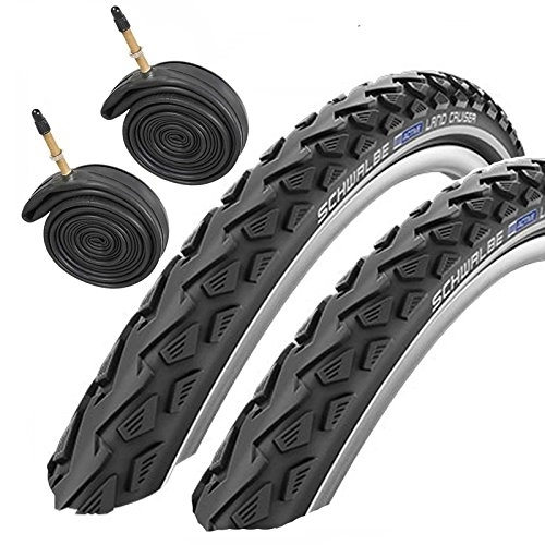 Mountain Bike Tyres : Schwalbe Land Cruiser 26" x 1.75 Mountain Bike Tyres with Presta Tubes (Pair)