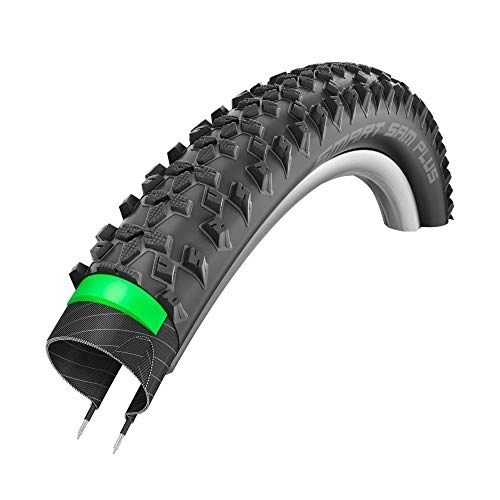 Mountain Bike Tyres : Schwalbe Smart Sam Plus Addix Greenguard MTB Tyre 29 x 2.25 Black TR (57-622) Reinforced VAE-E-Bike