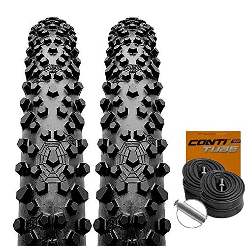 Mountain Bike Tyres : Set: 2x Continental Vertical MTB Tyre 26x2.30 / 57-559+ 2Conti Tube Schrader Valve