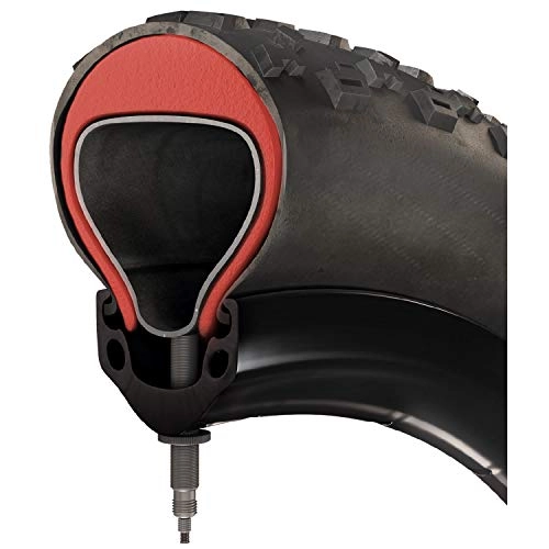 Mountain Bike Tyres : Tannus Unisex Adult Armour Puncture Protection 26 x 1.95-2.50| 50 / 63-559 Puncture Proof Semi Mousse, Tyre All-Round Protection, High Grip, Easy Assembly, Reusable, Red