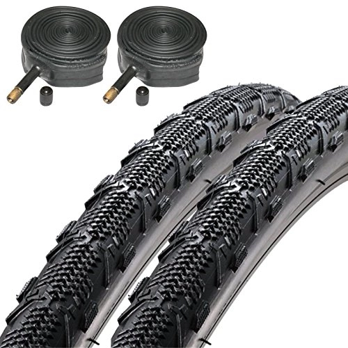 Mountain Bike Tyres : Ultimate Hardware Duro Ellie Mae 700 x 35c CX Hybrid Bike Tyres with Schrader Tubes (Pair)