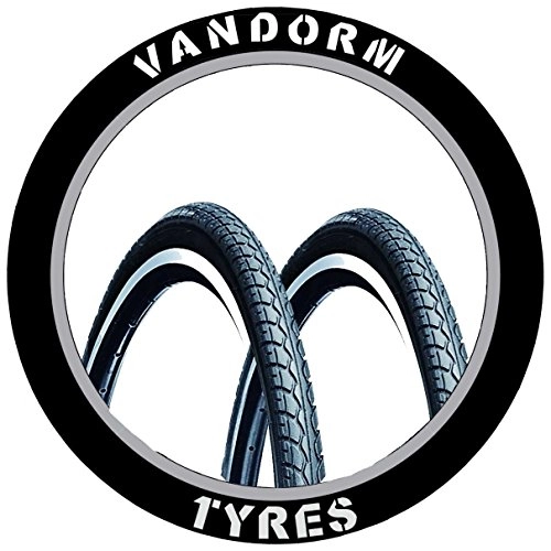 Mountain Bike Tyres : Vandorm Pair of Slick 26" MTB Bike Tyre Road Runner 26" x 1.50" Fast Tyres Bike part