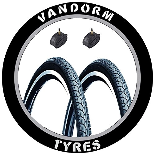 Mountain Bike Tyres : Vandorm Road Runner 26" x 1.50" 40-559 Tyres (PAIR) & Schrader Tubes - P193 x 2 Bike part