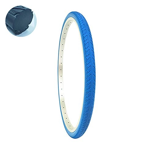 Mountain Bike Tyres : XULONG Bicycle Tires, 24 Inch 24X1.5 Solid Tires, Explosion-Proof, Stab-Proof, Maintenance-Free, Deep And Wide Pattern, Can Be Used for Mountain Off-Road Pavement, Blue