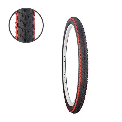 Mountain Bike Tyres : XULONG Bicycle Tires, 26 Inch 26X1.95 Off-Road Tires, Mountain Bike Color Tires with Good Passability Self-Cleaning Function 3 Colors Optional 30TPI, Red