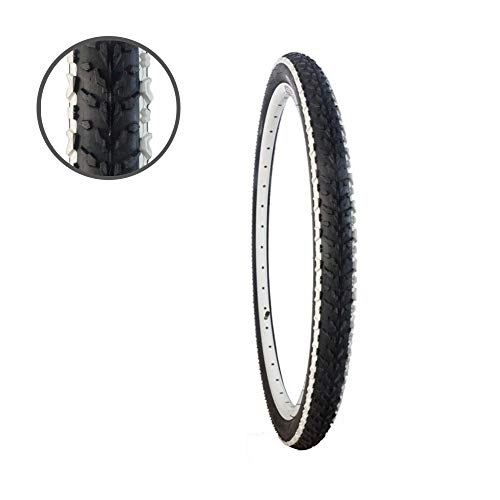 Mountain Bike Tyres : XULONG Bicycle Tires, 26 Inch 26X1.95 Off-Road Tires, Mountain Bike Color Tires with Good Passability Self-Cleaning Function 3 Colors Optional 30TPI, White