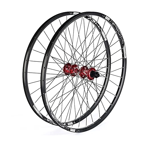 Mountain Bike Wheel : 12 Speed Mountain Bike Wheelset, 29 / 26 / 27.5 Inch Bicycle Wheel, Double Walled Aluminum Alloy MTB Rim Fast Release Disc Brake 32H, 27.5in