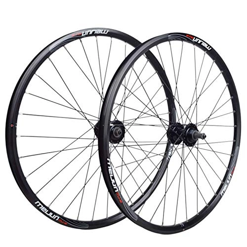 Mountain Bike Wheel : 20 / 26 Inch Bicycle Wheelset, Double Wall Wheel Set Aluminum Alloy V / disc Brake Mountain Bike Rotary Hub (Color : V / disc brake-b, Size : 20inch)