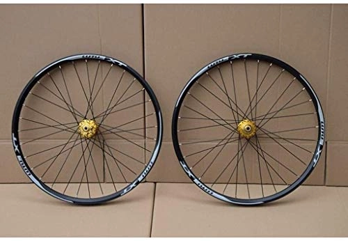 Mountain Bike Wheel : 26 / 27.5 / 29 Inch Mountain Bike Wheelset Disc Brake Bicycle Wheel Double Wall Alloy Rim MTB QR 7-11Speed 32H Sealed Bearing Bike Wheel (Color : D, Size : 27.5")