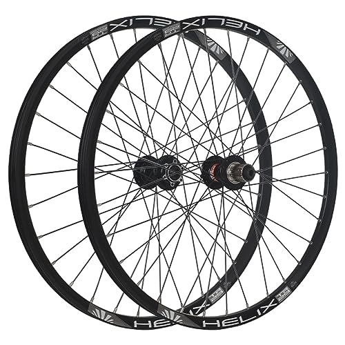Mountain Bike Wheel : 26 / 27.5 / 29 Inch Mountain Bike Wheelset Disc Brake Sealed Bearing Support 8-12 Speed Cassette Thru Axle Wheel Set Front 15 * 110mm Rear 12 * 148mm Front / Rear Wheels 32H (Size : 26inch)