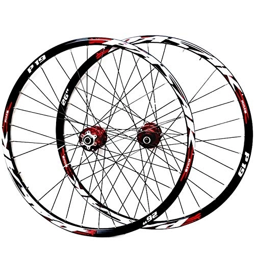 Mountain Bike Wheel : 26" / 27.5" / 29" Inch Mountain Bike Wheelset Double Layer Alloy Rim Sealed Bearing Disc Brake 32 Hole 7 / 8 / 9 / 10 / 11 Cassette Wheels (Color : A, Size : 27.5inch)