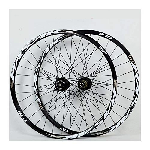 Mountain Bike Wheel : 26 27.5 / 29 Inch Mountain Bike Wheelset Double Layer Rim Disc / Bicycle Wheel Disc Brake 7-11 Speed Palin Bearing Hub Quick Release 32H (Color : C, Size : 27.5in)