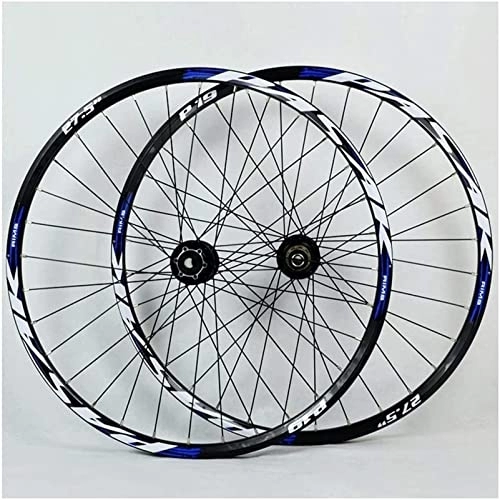 Mountain Bike Wheel : 26 27.5 29 Inch MTB Bicycle Wheelset, Bike Wheel Double Wall Alloy Rim Cassette Hub Sealed Bearing Disc Brake QR 7-11 Speed Wheel
