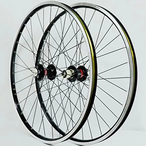 Mountain Bike Wheel : 26" 27.5" 29" Mountain Bike Wheelset Disc Brake C / V Brake Bicycle Rim MTB Wheels QR Quick Release Cassette Hub 32H For 7 / 8 / 9 / 10 / 11 / 12 Speed 2200g（26'' U.S. Fast Delivery） (Color : Black, Size : 27.5