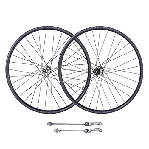 Mountain Bike Wheel : 26 / 27.5 / 29" Mountain Bike Wheelset Disc Brake MTB Rim Quick Release Wheels 32H Hub For 7 / 8 / 9 / 10 / 11 Speed Cassette Bicycle Wheelset 1900g (Color : Gold, Size : 26'') (Silver 29)
