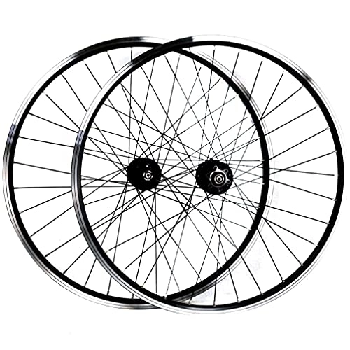 Mountain Bike Wheel : 26‘'27.5‘'29‘'Mountain Bike Wheelset Disc Brake V Brake MTB Rim QR Bicycle Wheels 32 Holes Hub For 7 / 8 / 9 / 10 / 11 / 12 Speed Cassette 2200g (Color : Blue, Size : 29'') (Black 26)