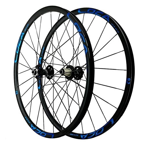 Mountain Bike Wheel : 26 / 27.5 Inch Cycling Wheels, Mountain Bike Quick Release Wheel Set Disc Brake Aluminum Alloy Ultralight Rim (Color : Blue, Size : 27.5inch)