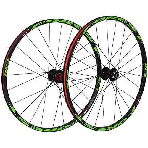 Mountain Bike Wheel : 26 27.5 Inch Mountain Bike Wheelset Ultra Light Double Wall MTB Rim 5 Bearing 120 Ring Quick Release Disc Brake Bicycle Wheel Set (Color : E, Size : 26inch)