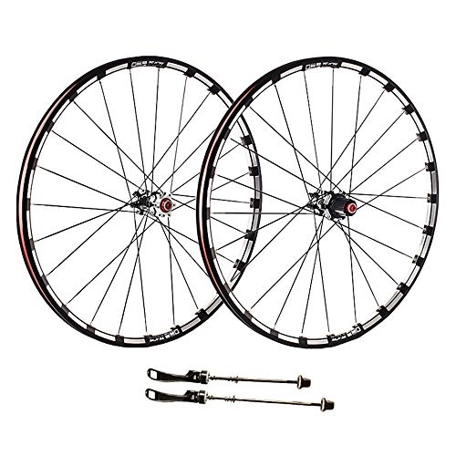 Mountain Bike Wheel : 26 / 27.5 Inches Bicycle Wheelset Rear Wheel, Carbon Fiber Hub Double Cycling Wheels MTB Disc Brake Wheelset Fast Release 9-11 Speed Sealed Bearings 24H, Black, 27.5in