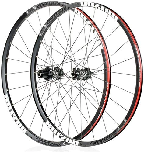 Mountain Bike Wheel : 26" 27.5" Mountain Bike Wheel Set Disc Rim Brake with quick release 8 9 10 11 speed Sealed Bearings Hub (Color : Gray, Size : 26inch)