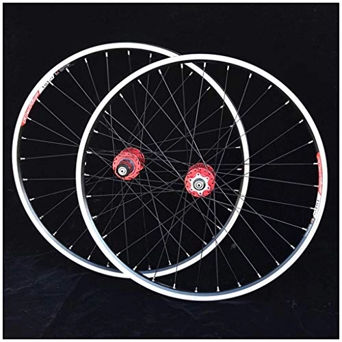 Mountain Bike Wheel : 26" / 27.5" MTB Bicycle Wheels For Mountain Bike Double Wall Rim 36H Disc / V Brake Aluminum Alloy Hub 9-11 Speed Board Sealed Bearing