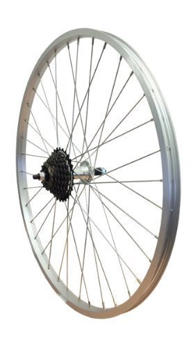 Mountain Bike Wheel : 26" Alloy Mountain Bike REAR Bolt Wheel Screw On TWR943 + 14 / 28 Shimano Freewheel