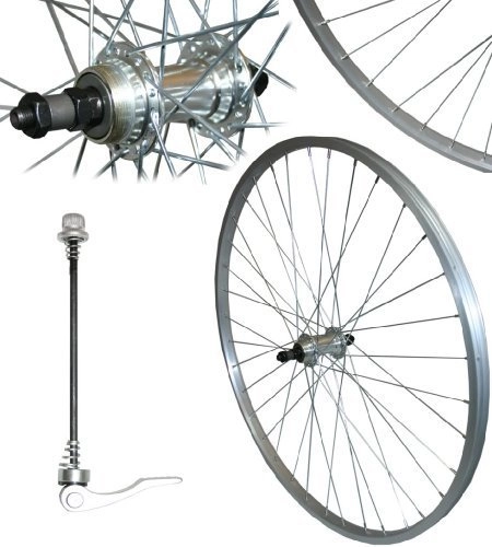 Mountain Bike Wheel : 26" Alloy Quick Release Bike Mountain Bike Screw On Silver Rear Wheel