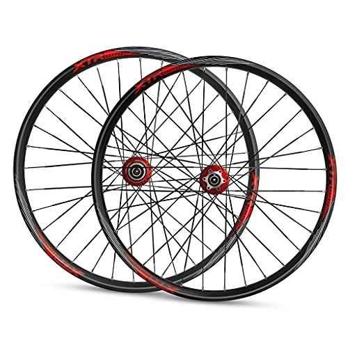 Mountain Bike Wheel : 26 Inch Mountain Bike Wheelset 27.5" MTB Bicycle Cycling Wheels Disc Brake Cassette Quick Release Hub 29" Aluminum Alloy Rim 32H (Size : 26INCH)