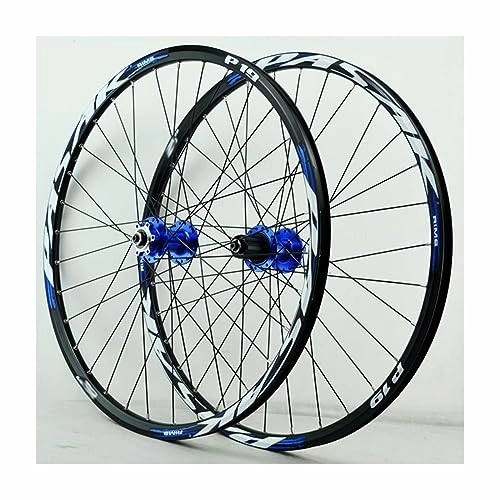 Mountain Bike Wheel : 26 Inch Mountain Bike Wheelset Disc Brake Rims Sealed Bearing Hubs Support 8-12 Speed Cassette QR Wheel Set Front 9 * 100mm Rear 10 * 135mm (Color : A)