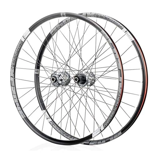 Mountain Bike Wheel : 26 Inch Mountain Racing Bicycle Wheelset, Double Wall Hybrid / MTB Bike Quick Release Rim Hub Discbrake 11 Speed 27.5 29ER Wheels