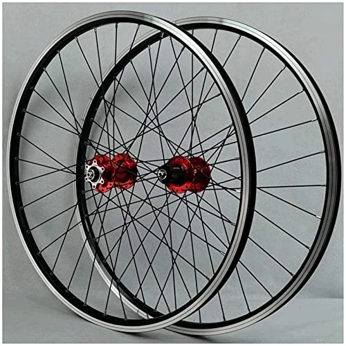 Mountain Bike Wheel : 26 Inch MTB Bike Wheel Bicycle Wheelset, Double Wall Alloy Rim Cassette Hub Sealed Bearing QR Disc / V Brake 7-12 Speed Wheel