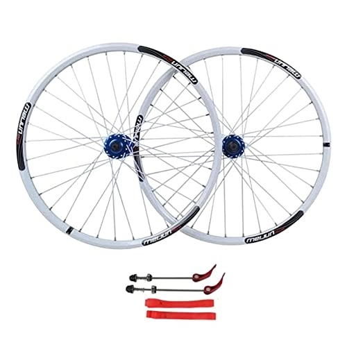 Mountain Bike Wheel : 26 Inch MTB Bike Wheelset, 32H Disc Brake Cycling Wheels Double Wall Alloy Rim QR for Cassette Hub Bicycle 7-10 Speed Wheel