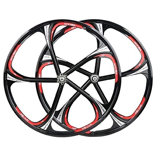 Mountain Bike Wheel : 26 Inch MTB Bike Wheelset, Aluminium Alloy Double Wall Bicycle Rim Hybrid / Mountain Wheels for 7 / 8 / 9 / 10 Speed