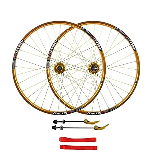 Mountain Bike Wheel : 26 Inch MTB Cycling Wheels Mountain Bike Wheelset, 32H Alloy Double Wall Rim Disc Brake Quick Release Compatible 7 8 9 10 Speed Wheel