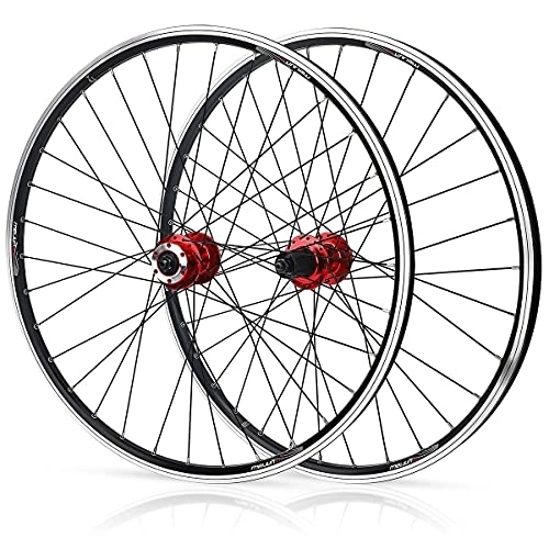 Mountain Bike Wheel : 26 Inch Wheelset Mountain Bike Wheels Disc Brake / V Brake Dual Purpose Double Wall Aluminum Alloy Rim 32 Hole For 7 / 8 / 9 / 10 / 11s Cassette Hub