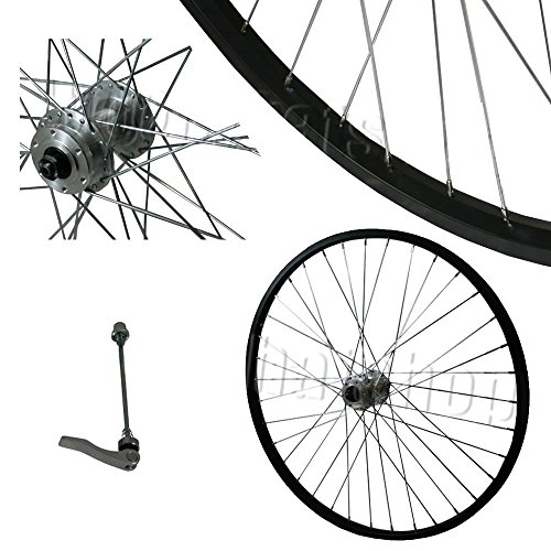 Mountain Bike Wheel : 26" Mountain Bike DISC FRONT Wheel BLACK Rim 6 Bolt HUB TWF115BK