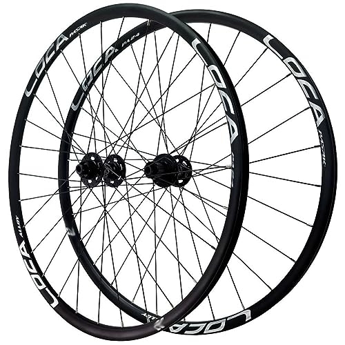 Mountain Bike Wheel : 26" Mountain Bike Wheelset Center-locking Disc Brakes Rims Sealed Bearing Hubs Support 8-12 Speed Cassette Thru Axle Wheel Set Front 12 * 100mm Rear 12 * 142mm (Color : Silver)