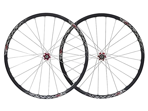 Mountain Bike Wheel : 26" Mountain Bike Wheelset MTB Rim Bicycle Quick Release Disc Brake Wheels 1958g QR 24H Straight Pull Hub For 7 / 8 / 9 / 10 Speed Cassette (Color : Blue, Size : 26 inch) (Red 26 inch)