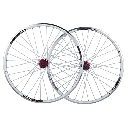 Mountain Bike Wheel : 26" MTB Cycling Wheels, 32 Hole Double Layer Alloy Rim Front Rear Bike Wheelset V / disc Brake 7 8 9 10 11 Speed Wheel