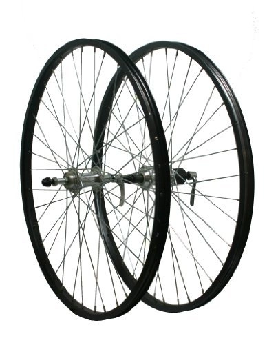 Mountain Bike Wheel : 26" Q / R Mountain Bike Wheelset Shimano 8 Speed Freehub TWF902 & TWR114 in Black