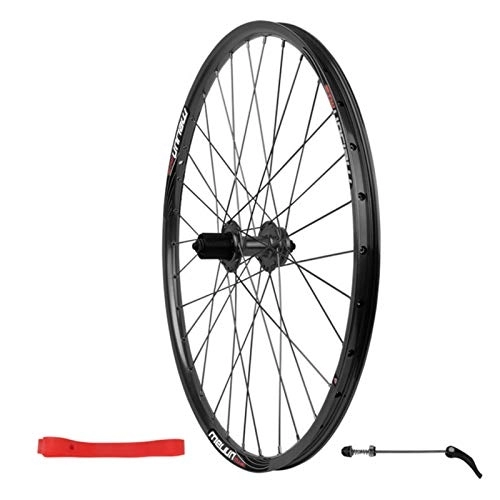 Mountain Bike Wheel : 26" Rear Wheel, Aluminum Alloy Disc Brake Mountain Bike Single Wheel Double Wall Rim 7 / 8 / 9 / 10 Speed Flywheel (Color : Black)