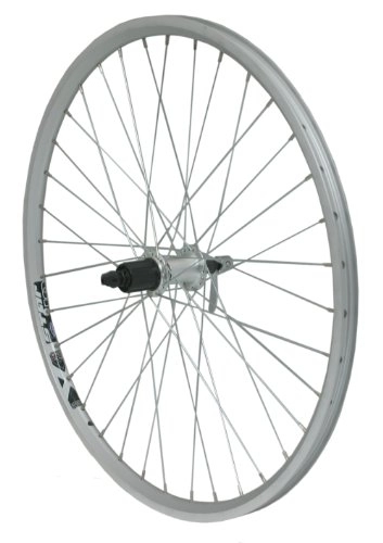 Mountain Bike Wheel : 26" Rigida X Star Alloy MTB Q / R Silver Double Wall CNC Rim Shimano Hub REAR Wheel