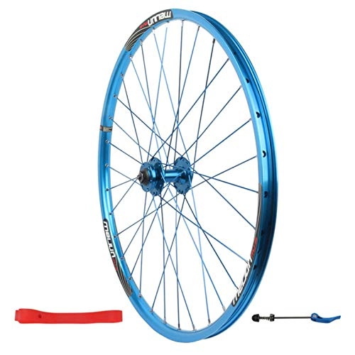 Mountain Bike Wheel : 26in Front Wheel, Aluminum Alloy Double Wall Disc Brake 7 / 8 / 9 / 10 Speed Mountain Bicycle Single Wheel (Color : Blue, Size : 26inch)