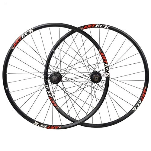 Mountain Bike Wheel : 27.5 29 Inch Mountain Bike Wheel Set Disc Brake Double Layer Alloy Rim 7-10 Speed Quick Release Bicycle Front Rear Wheelset