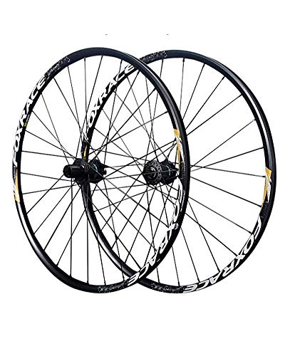 Mountain Bike Wheel : 27.5 / 29 Inch Mountain Bike Wheel Set Double-Layer Aluminum Alloy Rim Carbon Fiber Hub Disc Brakes Compatible with 7-12 Speed Flywheel, 27.5 inch black, B