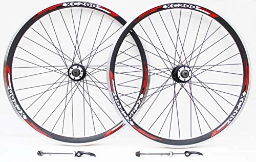 Mountain Bike Wheel : 27.5" (650b) Wheels set Front and Rear Mountain Bike Disc brake and vbrake Brake Wheels, 7, 8, 9, 10 SPEED CASSETTE TYPE, REDNECK XC200 double wall v section rims (27.5" / 650B FRONT + REAR)