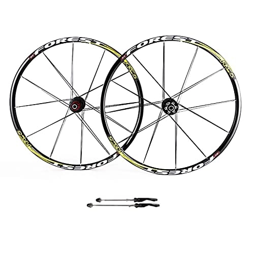 Mountain Bike Wheel : 27.5 Mountain bike wheels, double-walled MTB rim Quick release V-Brake Bicycle wheel set Hybrid 24-hole disc 8 9 10 speed