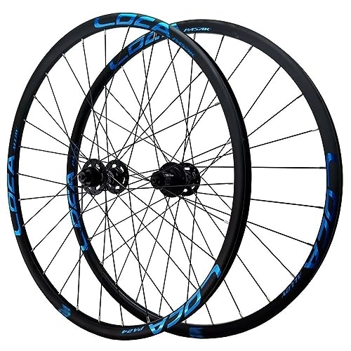 Mountain Bike Wheel : 29 Inch Mountain Bike Wheelset Center-locking Disc Brakes Rims Sealed Bearing Hubs Support 8-12 Speed Cassette QR Wheel Set Front 9 * 100mm Rear 10 * 135mm (Color : Blue)