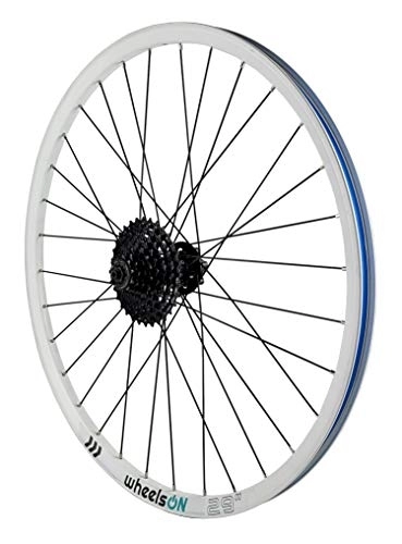 Mountain Bike Wheel : 29er Rear Wheel Mountain Bike +8 Speed Cassette 32h Disc brakes White