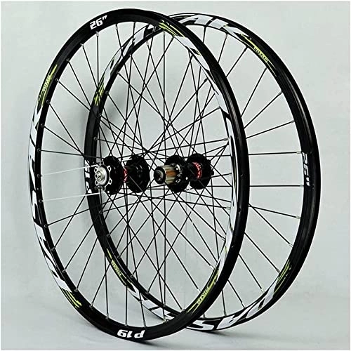 Mountain Bike Wheel : 32H Bicycle Wheel Set, 26 / 27.5 / 29 Aluminum Alloy MTB Front Rear Wheel Double Wall Disc Brake 7-11 Speed QR Axles Bicycle Accessory Wheel